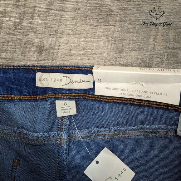 Cato Est 1969 Skinny Crop Jeans Size 8 - Picture 2 of 6